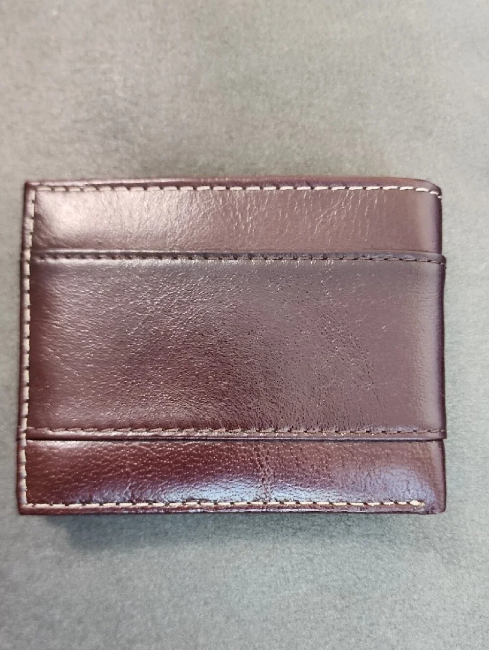 Dockers Genuine Leather Bifold Wallet Brown ID Window